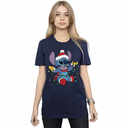 Disney - T-shirt - Femme (Bleu marine)