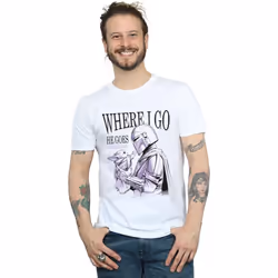 Star Wars - T-shirt THE MANDALORIAN WHERE GO - Homme (Blanc)