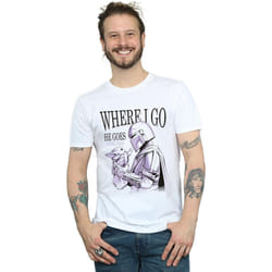 Star Wars - T-shirt THE MANDALORIAN WHERE GO - Homme (Blanc)