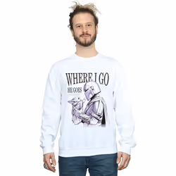 Star Wars - Sweat THE MANDALORIAN WHERE GO - Homme (Blanc)