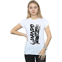 Star Wars - T-shirt THE MANDALORIAN - Femme (Blanc)