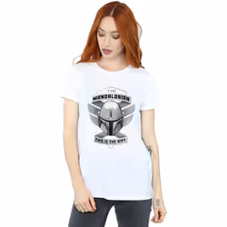Star Wars - T-shirt THE MANDALORIAN THIS IS THE WAY - Femme (Blanc)