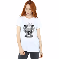 Star Wars - T-shirt THE MANDALORIAN THIS IS THE WAY - Femme (Blanc)