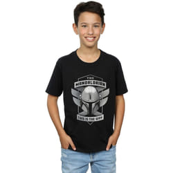 Star Wars - T-shirt THE MANDALORIAN THIS IS THE WAY - Garçon (Noir)