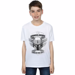 Star Wars - T-shirt THE MANDALORIAN THIS IS THE WAY - Garçon (Blanc)