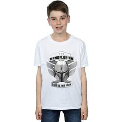 Star Wars - T-shirt THE MANDALORIAN THIS IS THE WAY - Garçon (Blanc)