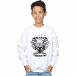 Star Wars - Sweat THE MANDALORIAN THIS IS THE WAY - Garçon (Blanc)