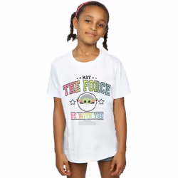 Star Wars - T-shirt THE MANDALORIAN THE FORCE - Fille (Blanc)