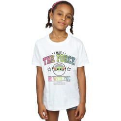 Star Wars - T-shirt THE MANDALORIAN THE FORCE - Fille (Blanc)
