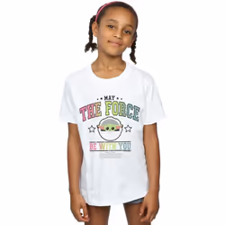 Star Wars - T-shirt THE MANDALORIAN THE FORCE - Fille (Blanc)