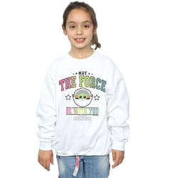 Star Wars - Sweat THE MANDALORIAN THE FORCE - Fille (Blanc)