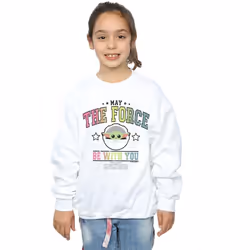Star Wars - Sweat THE MANDALORIAN THE FORCE - Fille (Blanc)