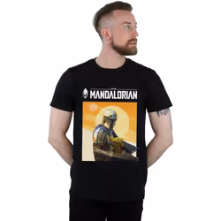Star Wars - T-shirt THE MANDALORIAN THE CHILD - Homme (Noir)