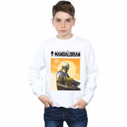 Star Wars - Sweat THE MANDALORIAN THE CHILD - Garçon (Blanc)