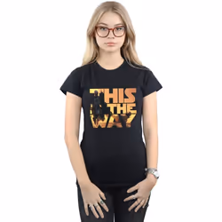 Star Wars - T-shirt THE MANDALORIAN THE WAY - Femme (Noir)