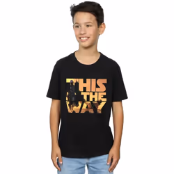 Star Wars - T-shirt THE MANDALORIAN THE WAY - Garçon (Noir)