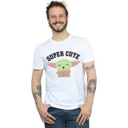 Star Wars - T-shirt THE MANDALORIAN SUPER CUTE - Homme (Blanc)