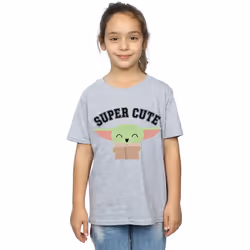 Star Wars - T-shirt THE MANDALORIAN SUPER CUTE - Fille (Gris chiné)