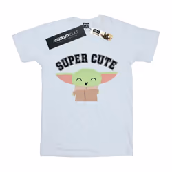 Star Wars - T-shirt THE MANDALORIAN SUPER CUTE - Fille (Blanc)