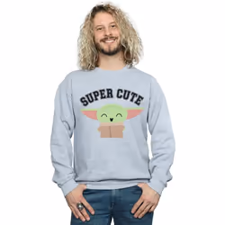 Star Wars - Sweat THE MANDALORIAN SUPER CUTE - Homme (Gris chiné)