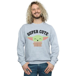 Star Wars - Sweat THE MANDALORIAN SUPER CUTE - Homme (Gris chiné)