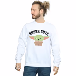 Star Wars - Sweat THE MANDALORIAN SUPER CUTE - Homme (Blanc)