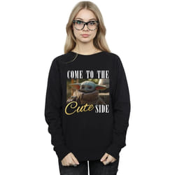 Star Wars - Sweat THE MANDALORIAN COME TO THE CUTE SIDE - Femme (Noir)