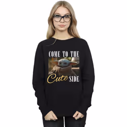 Star Wars - Sweat THE MANDALORIAN COME TO THE CUTE SIDE - Femme (Noir)