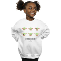 Star Wars - Sweat THE MANDALORIAN EXPRESSIONS OF THE CHILD - Fille (Blanc)