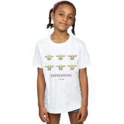 Star Wars - T-shirt THE MANDALORIAN EXPRESSIONS OF THE CHILD - Fille (Blanc)