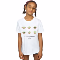 Star Wars - T-shirt THE MANDALORIAN EXPRESSIONS OF THE CHILD - Fille (Blanc)