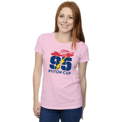 Disney - T-shirt CARS PISTON CUP - Femme (Rose clair)