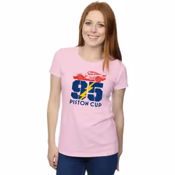Disney - T-shirt CARS PISTON CUP - Femme (Rose clair)