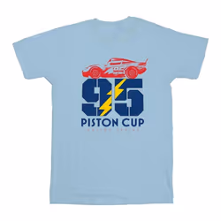 Disney - T-shirt CARS PISTON CUP - Fille (Bleu clair)