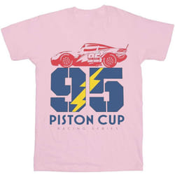 Disney - T-shirt CARS PISTON CUP - Fille (Rose clair)