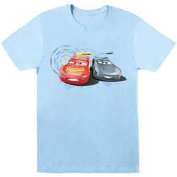 Disney - T-shirt CARS LIGHTNING VS STORM - Garçon (Bleu clair)