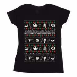 Disney - T-shirt NIGHTMARE BEFORE CHRISTMAS - Femme (Noir)