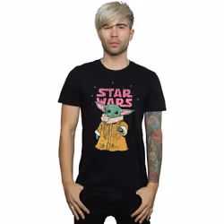 Star Wars - T-shirt THE MANDALORIAN THE CHILD - Homme (Noir)