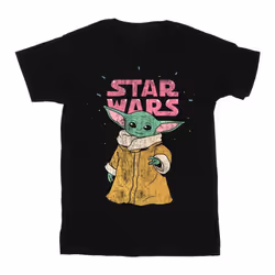 Star Wars - T-shirt THE MANDALORIAN THE CHILD - Garçon (Noir)