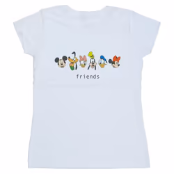 Disney - T-shirt MICKEY MOUSE AND FRIENDS - Femme (Blanc)