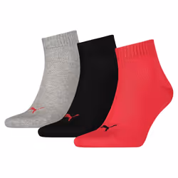 Puma - Socquettes QUARTER - Adulte (Noir / Rouge / Gris)