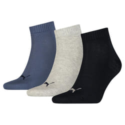 Puma - Socquettes QUARTER - Adulte (Bleu marine / Noir / Gris clair)