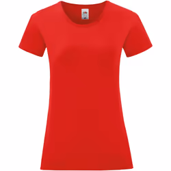 Fruit of the Loom - T-shirt ICONIC - Femme (Rouge)