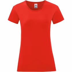 Fruit of the Loom - T-shirt ICONIC - Femme (Rouge)