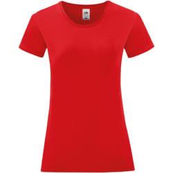 Fruit of the Loom - T-shirt ICONIC - Femme (Rouge)