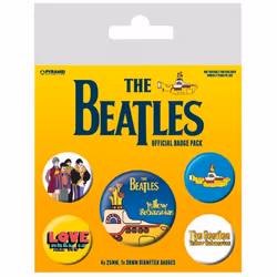 The Beatles - Ensemble Badges YELLOW SUBMARINE (Jaune / bleu)