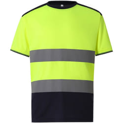 Yoko - T-shirt HI-VIS - Homme (Jaune / bleu marine)
