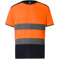 Yoko - T-shirt HI-VIS - Homme (Orange / bleu marine)