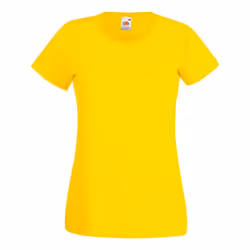 Fruit Of The Loom - T-shirts manches courtes - Femmes (Jaune vif)