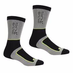 Regatta - Chaussettes SAMARIS SEASON - Homme (Gris foncé / Vert clair vif)